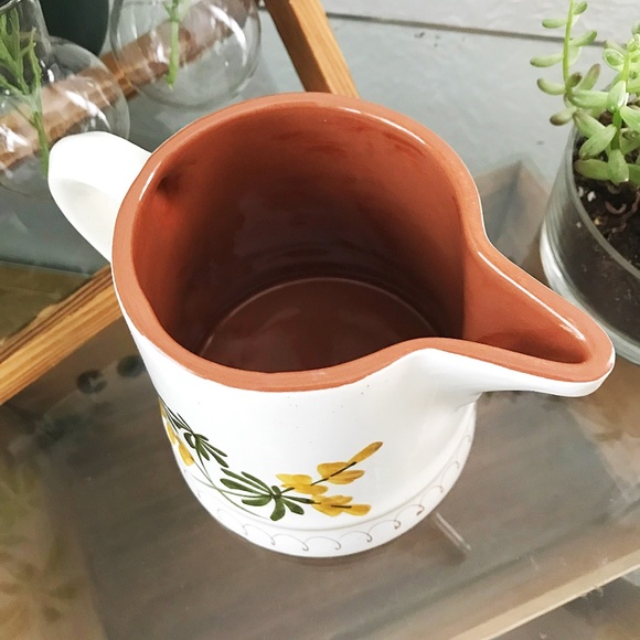 Vintage Stangl Art Pottery Pitcher Golden Blossom Pattern - Picture 7 of 9